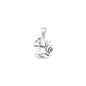 Silver Pendant - Mushroom & Snail