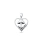 Silver Pendant - Mushroom & Heart