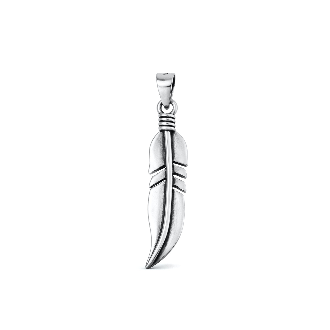 Silver Pendant - Feather