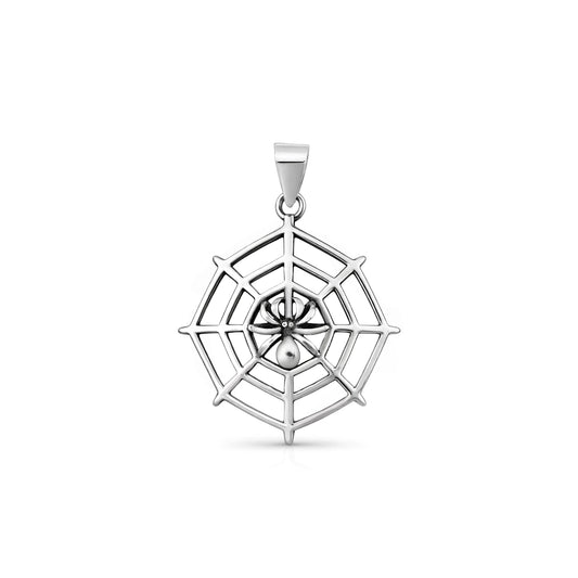 Silver Pendant - Spiderweb