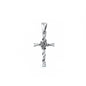 Silver Pendant - Rose & Cross