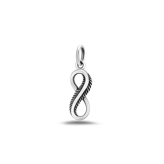 Silver Pendant - Infinity Feather