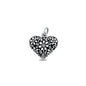 Silver Pendant - Heart & Flowers