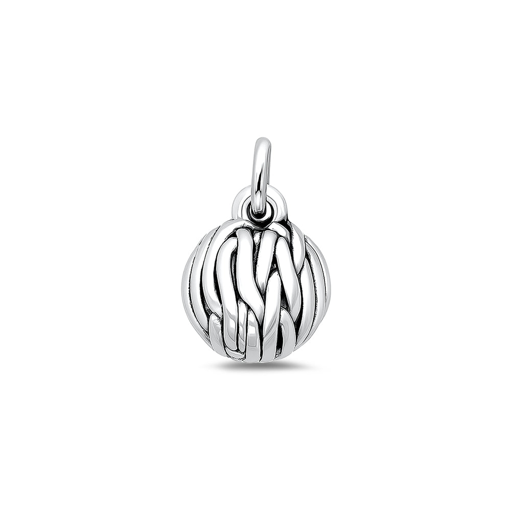 Silver Pendant - Ball of Yarn