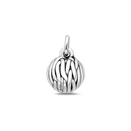 Silver Pendant - Ball of Yarn