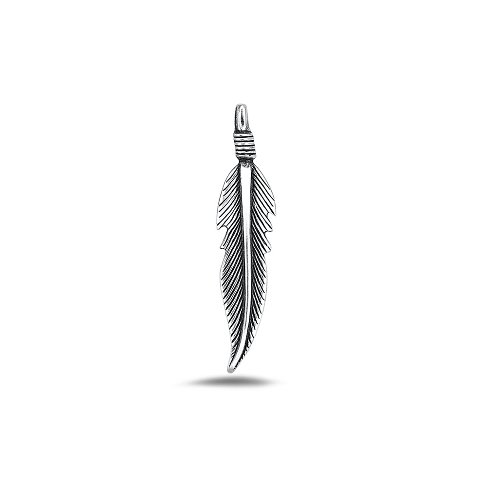 Silver Pendant - Feather
