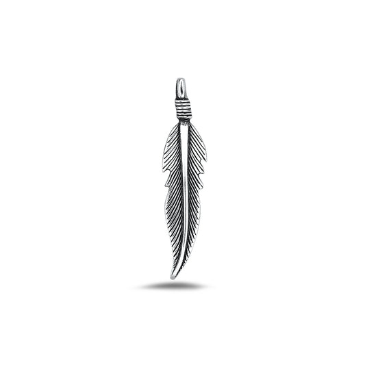 Silver Pendant - Feather