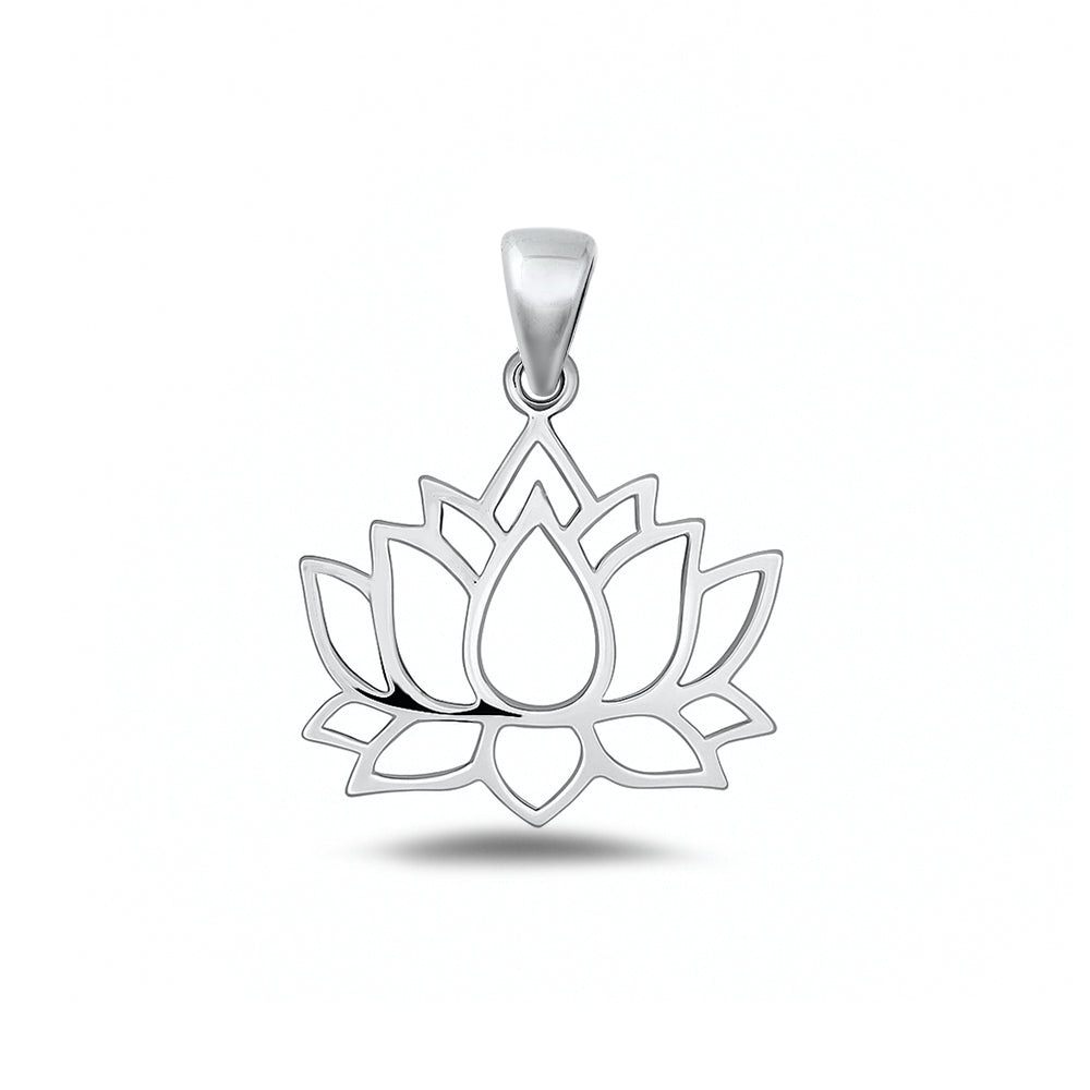 Silver Pendant - Lotus