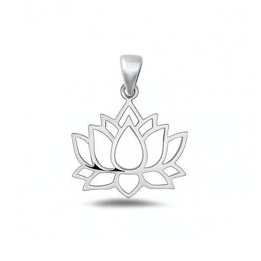 Silver Pendant - Lotus