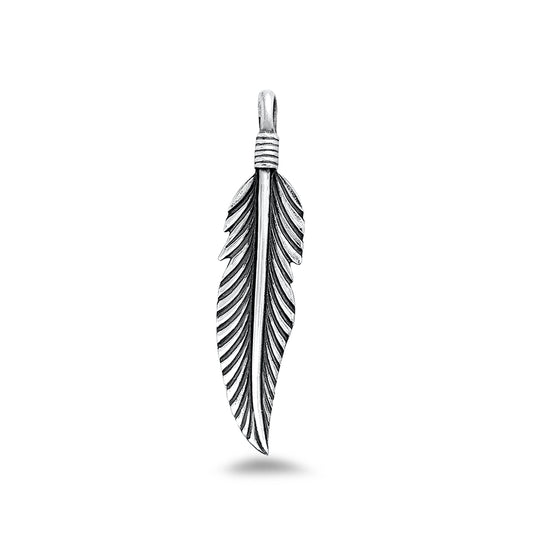Silver Pendant - Feather