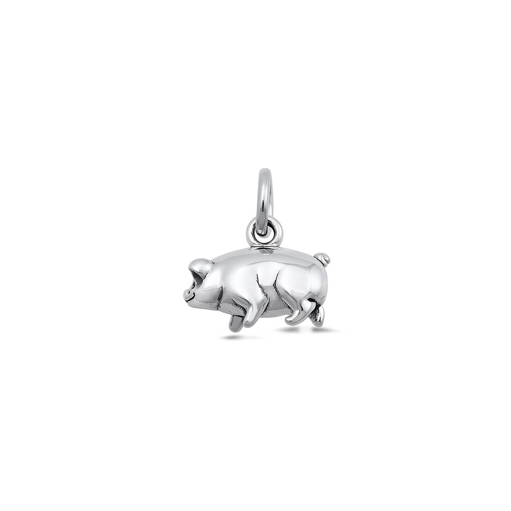 Silver Pendant - Pig