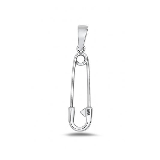 Silver Pendant - Safety Pin