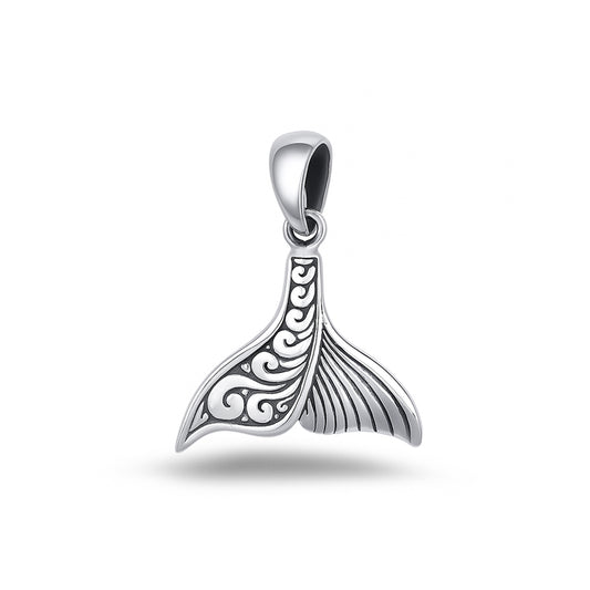Silver Pendant - Whale Tail