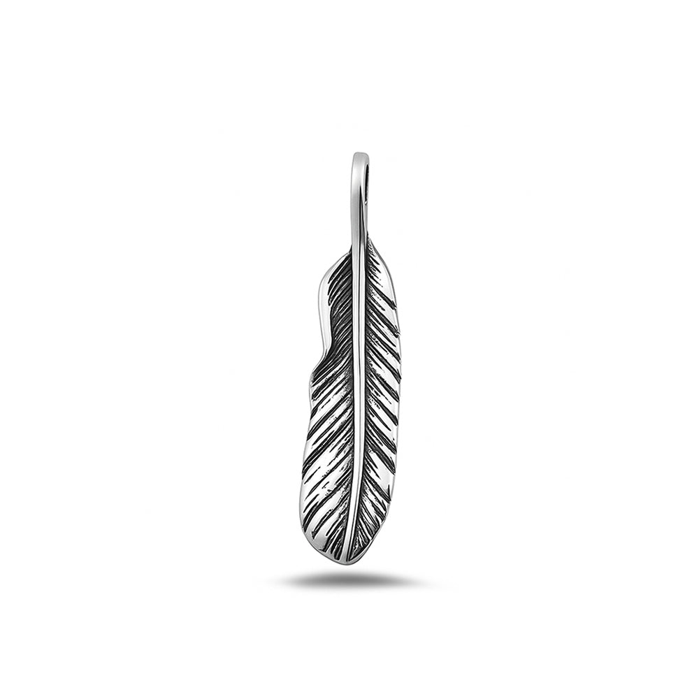 Silver Pendant - Feather
