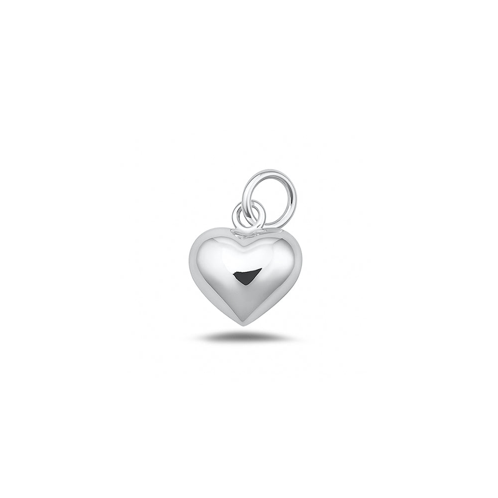 Silver Pendant - Heart Puff