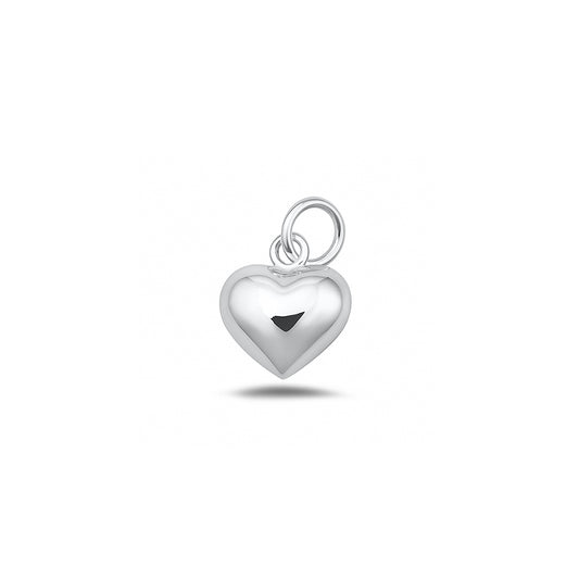 Silver Pendant - Heart Puff