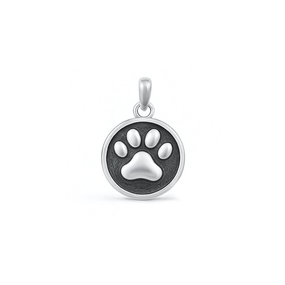 Silver Pendant - Paw Print