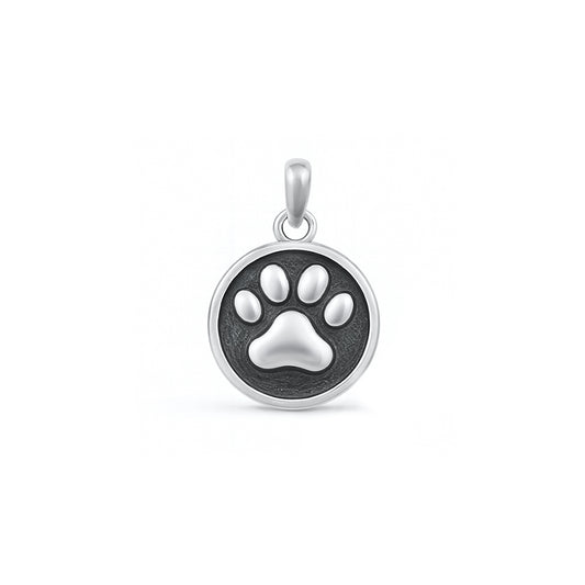 Silver Pendant - Paw Print