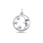 Silver Pendant - Moon & Stars