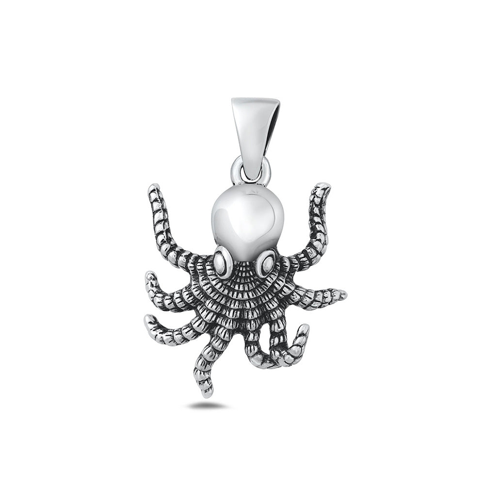 Silver Pendant - Octopus