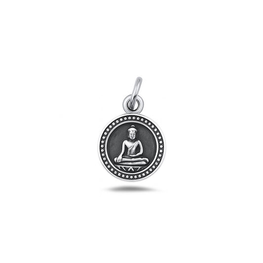 Silver Pendant - Buddha & Tribal