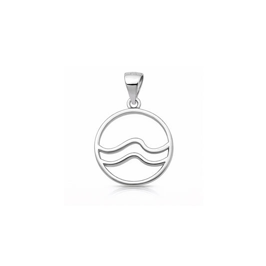 Silver Pendant - Ocean Waves