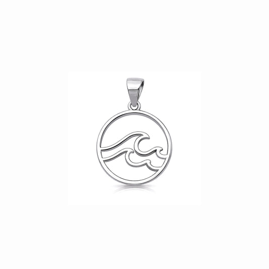 Silver Pendant - Ocean Waves