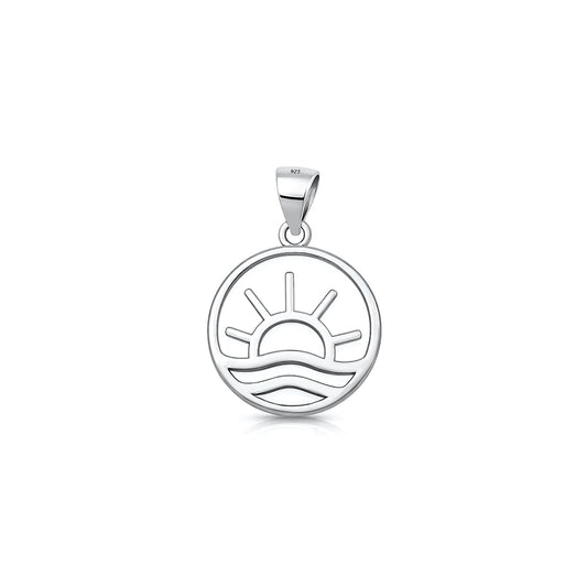Silver Pendant - Ocean & Sun