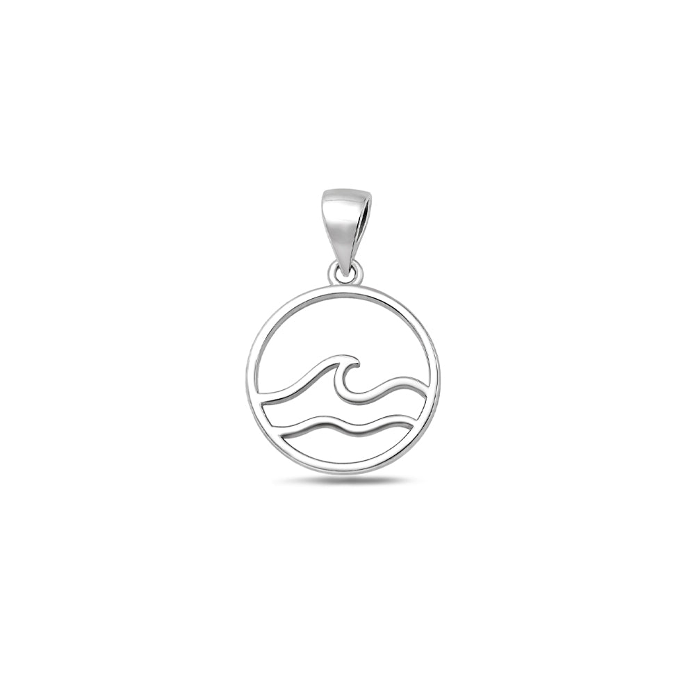 Silver Pendant - Ocean Waves