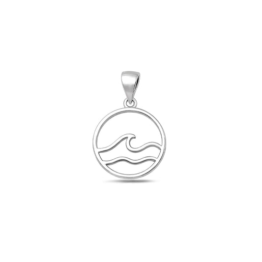 Silver Pendant - Ocean Waves