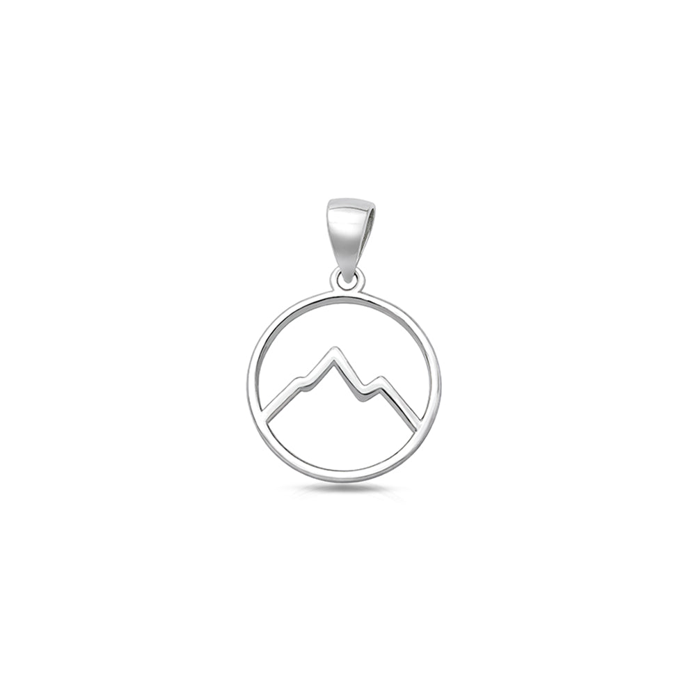 Silver Pendant - Mountains