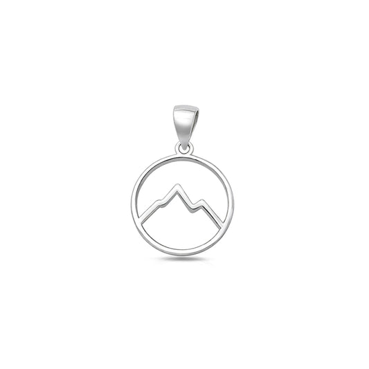 Silver Pendant - Mountains