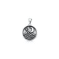 Silver Pendant - Moon & Mountains