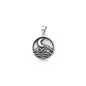 Silver Pendant - Moon & Mountains