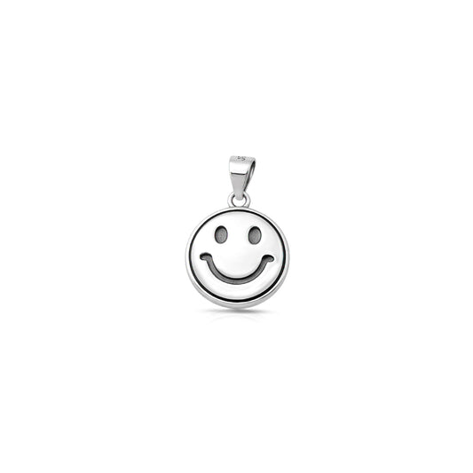 Silver Pendant - Happy Face