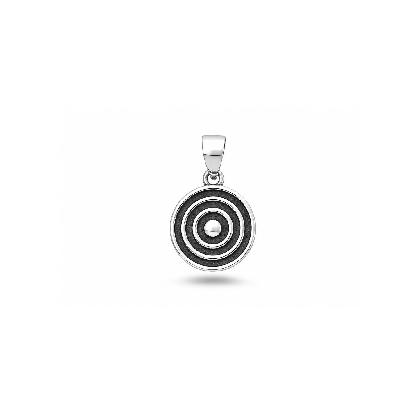 Silver Pendant - Bullseye Target