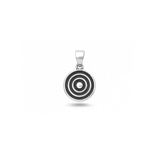Silver Pendant - Bullseye Target