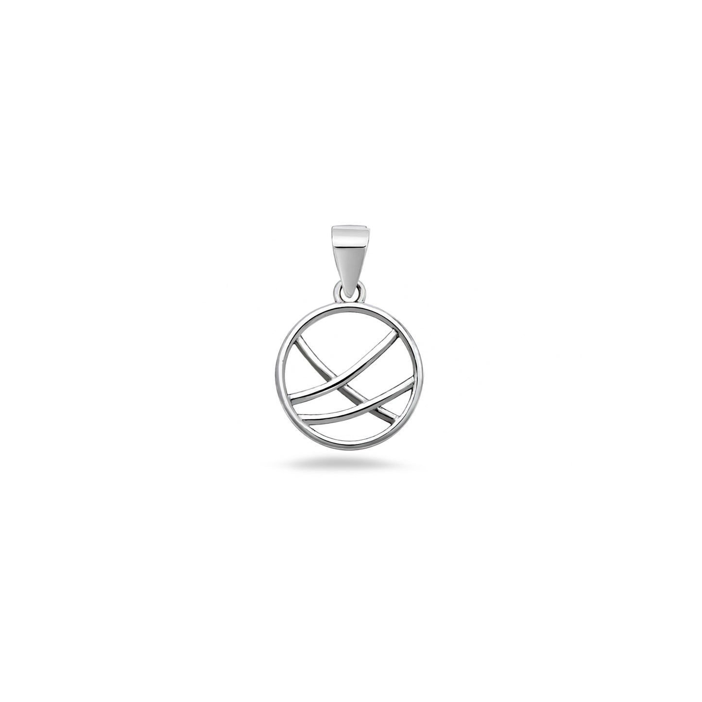 Silver Pendant - Geometric Circle