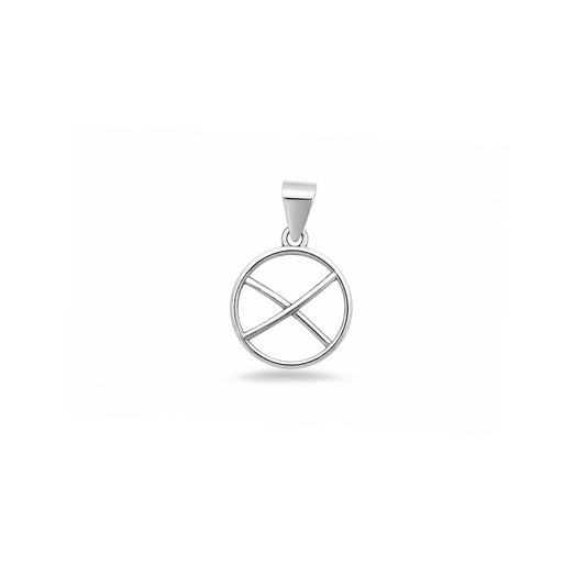 Silver Pendant - Geometric Circle
