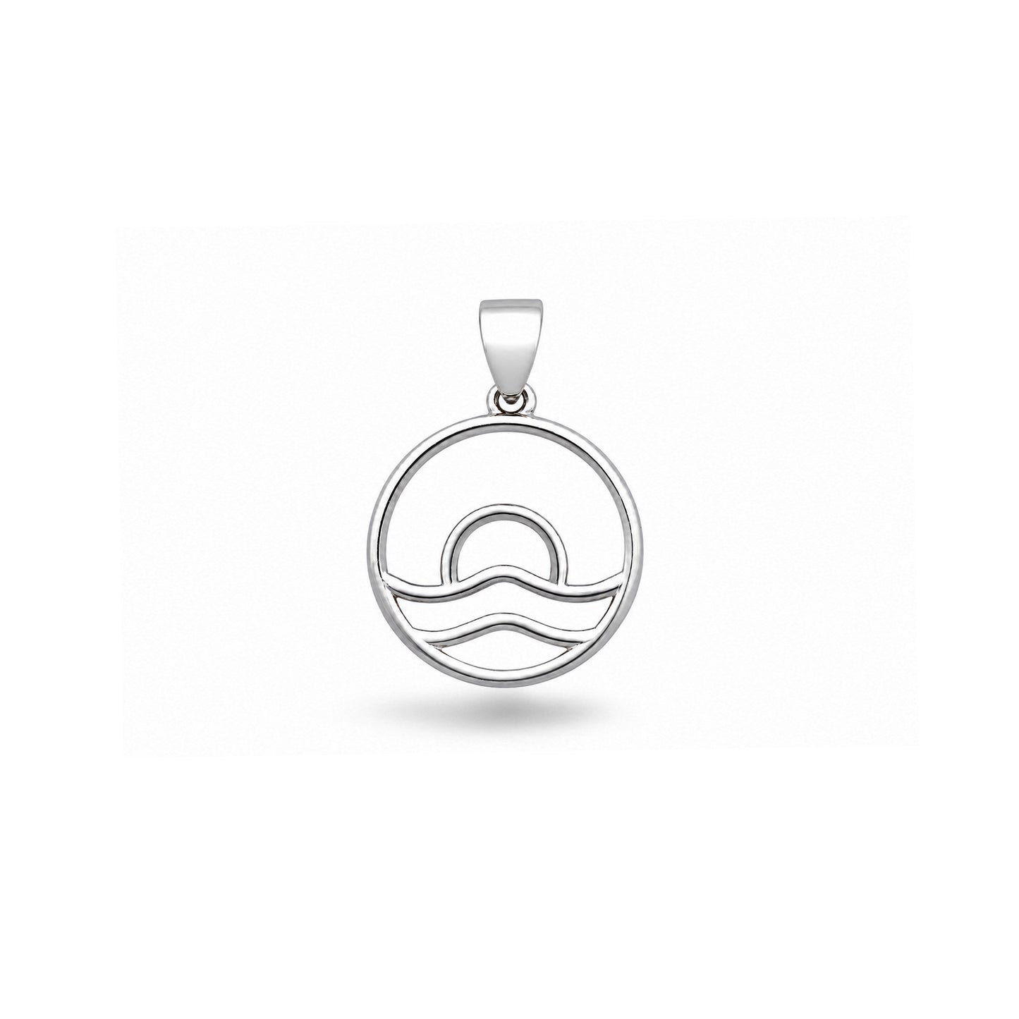 Silver Pendant - Ocean & Sunset