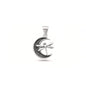 Silver Pendant - Dragonfly Moon
