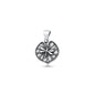 Silver Pendant - Dragonfly & Leaf