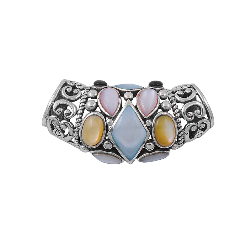 Silver Slide Pendant W/ Stone