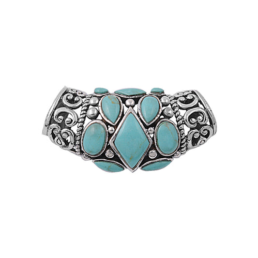 Silver Slide Pendant W/ Stone
