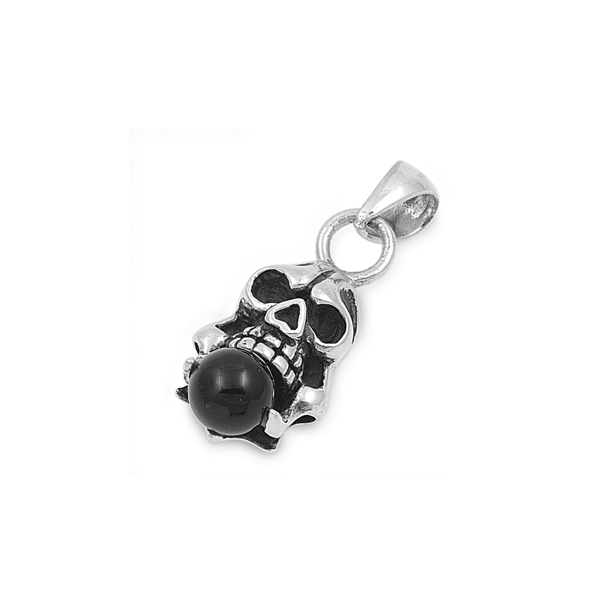 Silver Stone Pendant - Skull