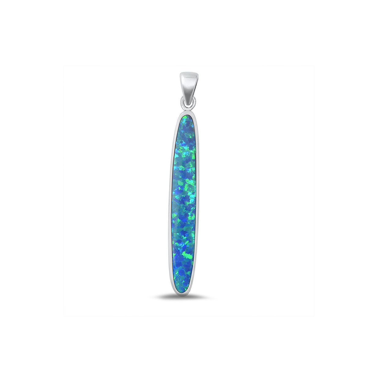Silver Lab Opal Pendant