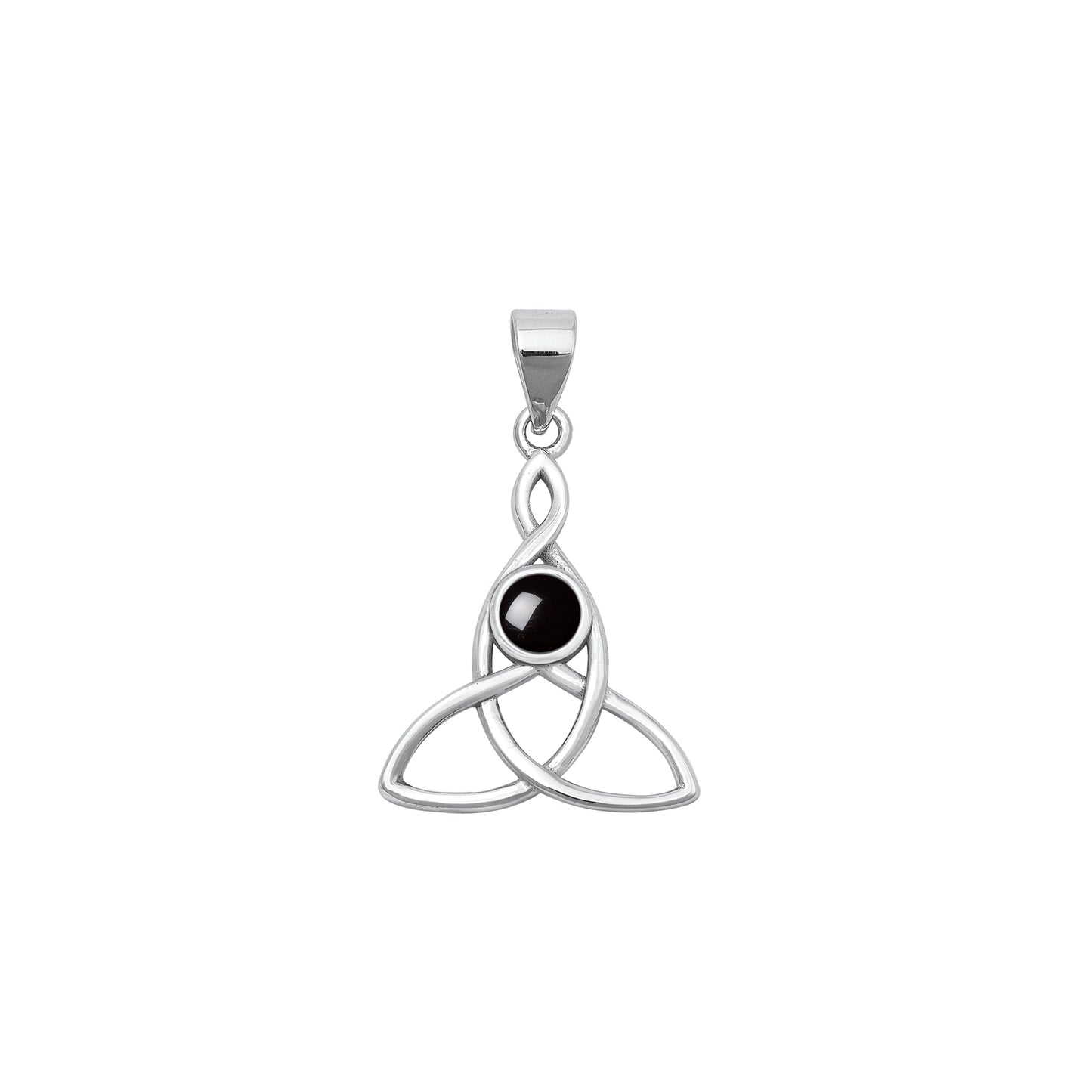 Silver Stone Pendant - Triquetra