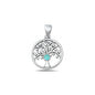 Silver Stone Pendant - Tree of Life