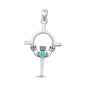 Silver Stone Pendant - Claddagh