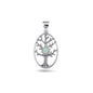Silver Lab Opal Pendant - Tree of LIfe